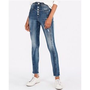 Express Super High Waisted Seamed Jean Leggings